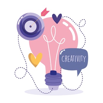 Creativity and technology concept vector