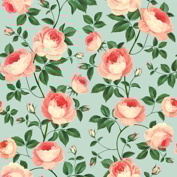 Vintage Watercolor Roses Background vector