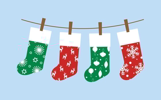 Set of Christmas Socks vector