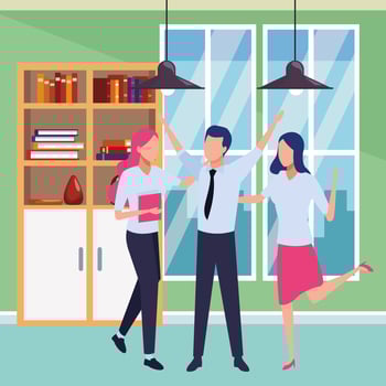 Business coworkers in office vector