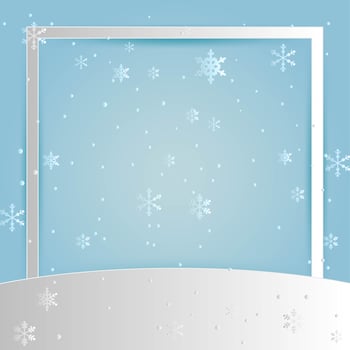 Christmas frame design with snowflakes and copy space vector
