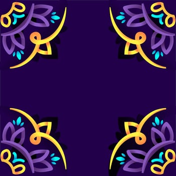 Rangoli Inspired Deepavali Elements Background vector