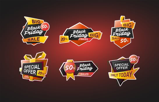 Black Friday Discount Label vector