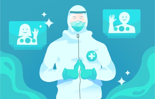 Health and Medical Officer Thank You Concept vector