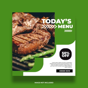 Green Restaurant Food Banner vector