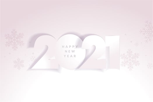 Happy New Year 2021 greeting card vector