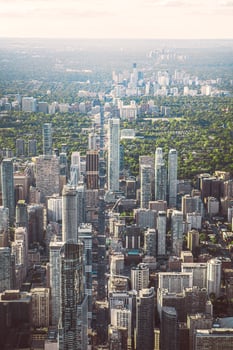 Aerial view of city buildings during daytime photo