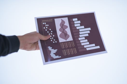 Hand holding a document photo