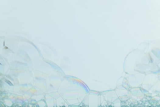 Bubbles on white background photo
