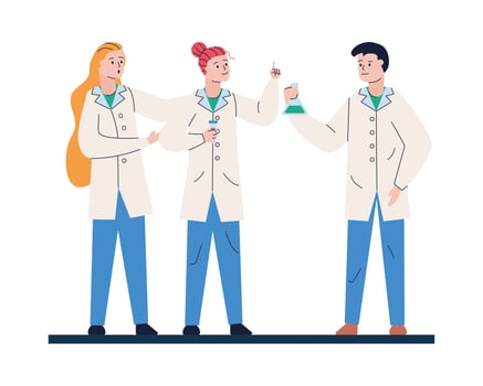 Medical staff worker characters vector