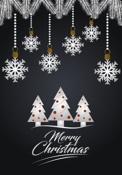 Deluxe Christmas greeting card vector