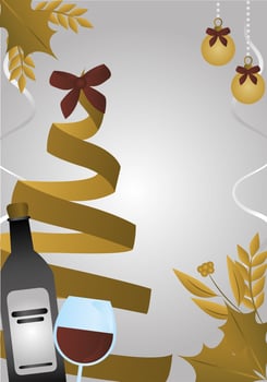 Deluxe Christmas greeting card vector