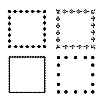 Decorative border set of 4 borders vector