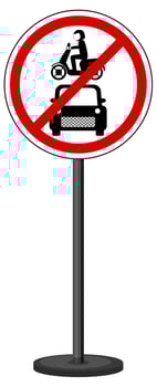 Red traffic sign on white background vector