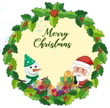 Blank Merry Christmas card template vector