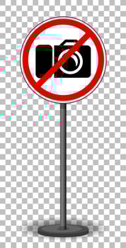 Red traffic sign on transparent background vector