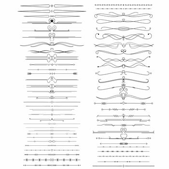 Vintage ornament set vector