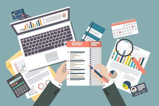 Auditing Tax process vector