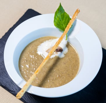 Beautiful mushroom soup photo