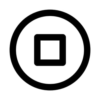 Stop video icon vector