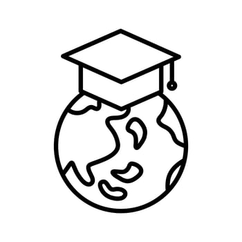 Global education icon vector