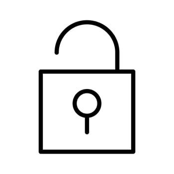 Unlock vector icon