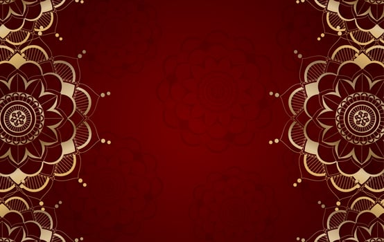 Background template with mandala pattern design vector
