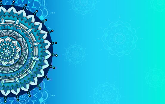 Background template with mandala pattern design vector