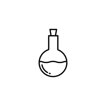 Chemical flask icon vector