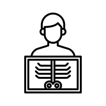 X ray Outline Icon vector