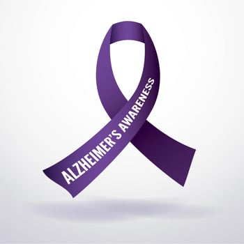 Alzheimer's Disease Awareness Ribbon vector