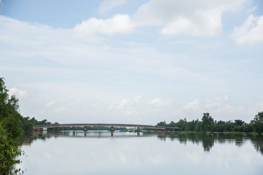 The Bang Pakong river in Thailand photo