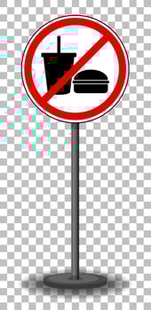 No eating or drinking sign vector