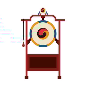 Buk korean drum icon vector