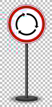 Red traffic sign on transparent background vector