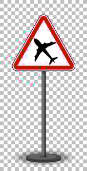 Red traffic sign on transparent background vector