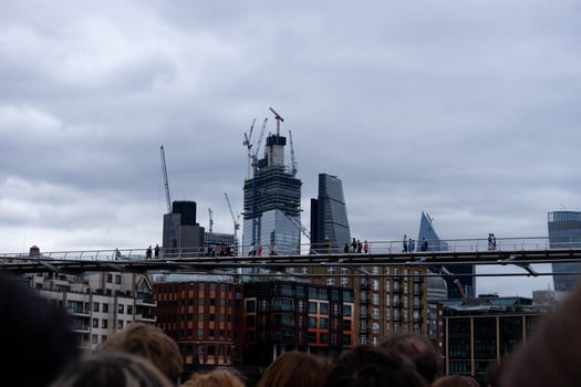 London, England, 2020 - Construction on buildings in the city photo