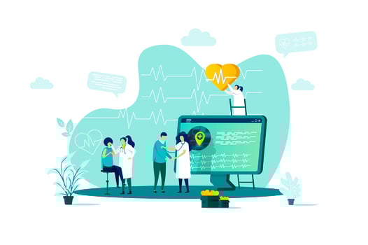 Medicine concept in flat style vector