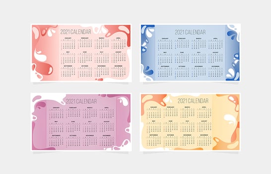 2021 Calendar Templates vector