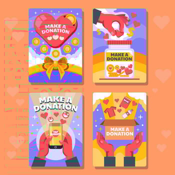 Make a Donation for Humanity vector