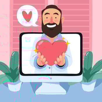 Virtual Valentine Celebration vector