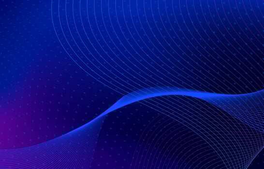 Wavy Dotted Lines Blue Background vector