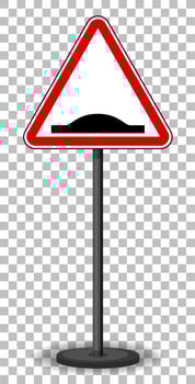 Red traffic sign on transparent background vector
