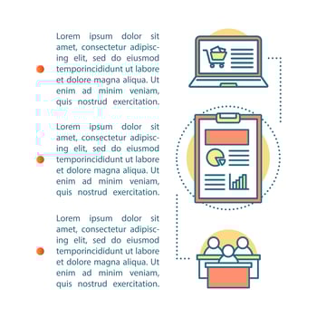 Internet shop article page vector