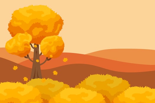 Autumn Background with Hand Drawn Leaves vector