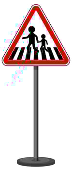 Red traffic sign on white background vector