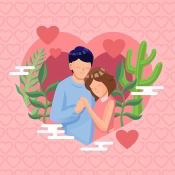 Valentine Couple Love vector