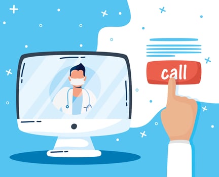 Online health technology via computer vector