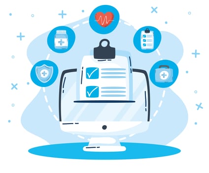 Online health technology via computer vector