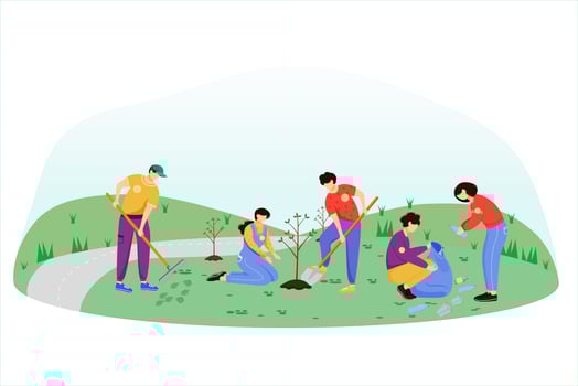 Community work day vector